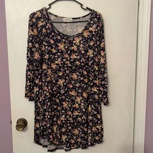 Blue floral tunic XL